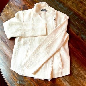Vince Moto jacket size medium cream EUC